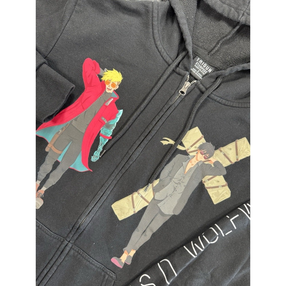 Trigun Stampede Hoodie Small Vash Wolfwood Anime Full Zip Graphic